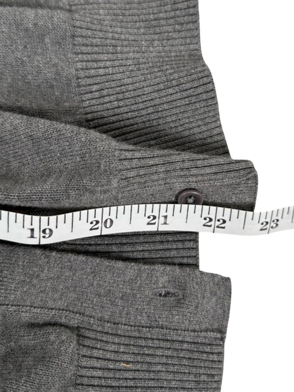 Pact 100% Organic Cotton Gray Button Front V Neck Soft Cardigan Sweater Medium - Picture 6 of 6